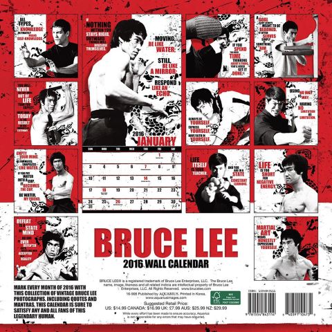 Bruce Lee 2016 Wall Calendar
